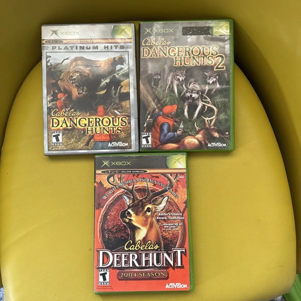 Cabela's Dangerous Hunts 1 & 2 Deer Hunt Microsoft Xbox 2003 Complete w/Manuals